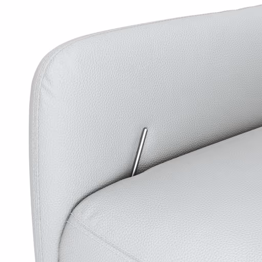 Relaxsessel Rufus - inkl. Relaxfunktion, Leder, Hellgrau