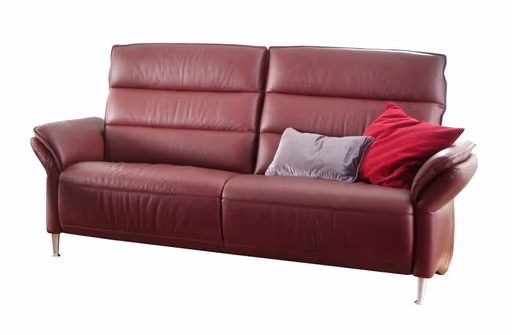 Sofa - 2-Sitzer, Leder, Rot
