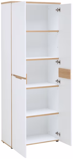 Büroschrank - B ca. 75 cm, Weiß, Artisan Eiche Nachbildung