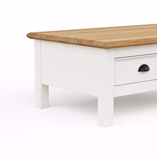 Couchtisch Louisiana - LBH ca. 70x120x45 cm, Weiß