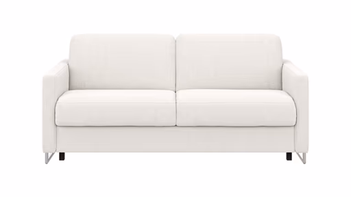 Sofa Nuoro - 2,5-Sitzer inkl. Schlaffunktion, Armlehne mit Kufe, Stoff, Natur