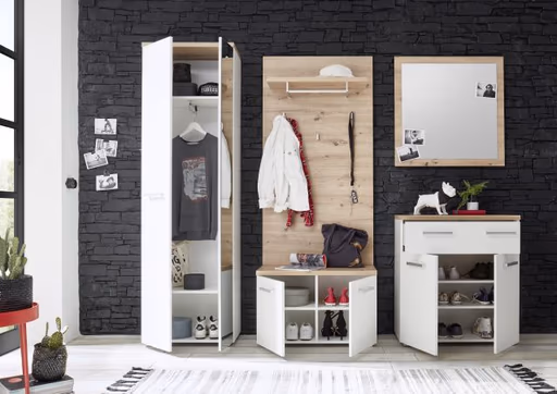 Garderobenpaneel - B ca. 78 cm, Artisan Eiche Nachbildung