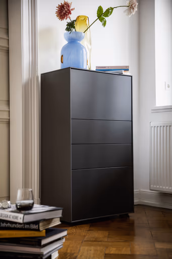 Kommode Casello - BHT ca. 60x109x37 cm, Lack Matt, Weiß