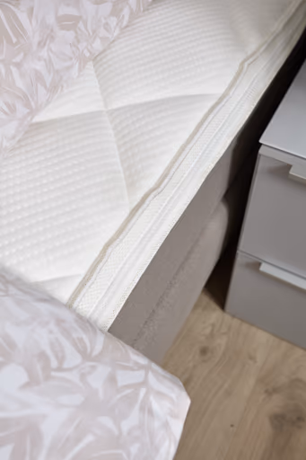 Boxspringbett Valencia - Liegefläche ca. 180x200 cm, Stoff, Mauve