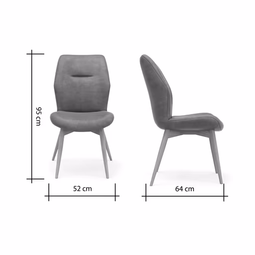 Stuhl Dalyan - Stoff, Grau