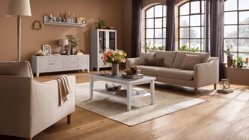 Sofa Burnley - 1-Sitzer, Stoff, Graubeige
