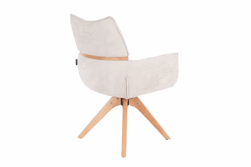 Armlehnstuhl MAROU - drehbar, Stoff, Beige