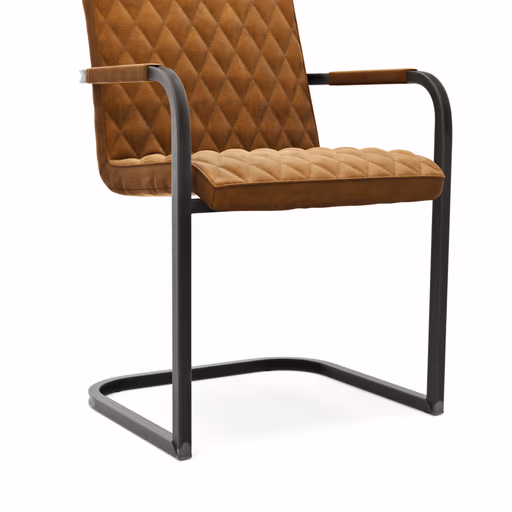 Armlehnstuhl Cambridge - Stoff, Dunkelbraun