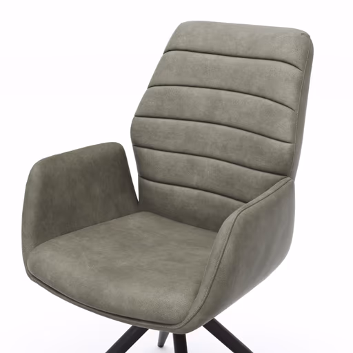 Armlehnstuhl Dalyan - drehbar, Stoff, Grau