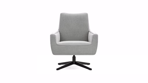 Drehsessel Matina - Größe L, Stoff, Hellgrau