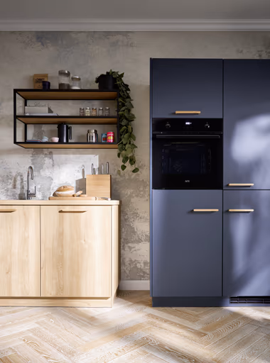 Küchenzeile 51.210 GL 2 525, tiefblau matt