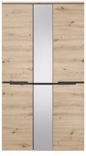 Garderobenschrank - Eiche Dekor, Graphit
