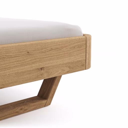 Bettgestell 1660 - Liegefläche ca. 180x200 cm, Wildeiche geölt, sandgestrahlt