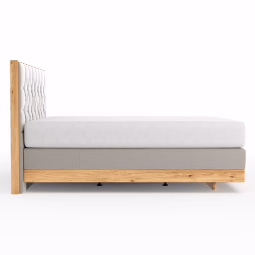 Boxspringbett Alpin Luxe - Liegefläche ca. 160x200 cm, Stoff, Graubeige