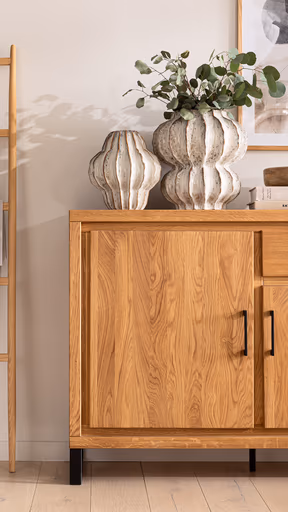 Sideboard Farmingdale light - Eiche massiv, natur geölt