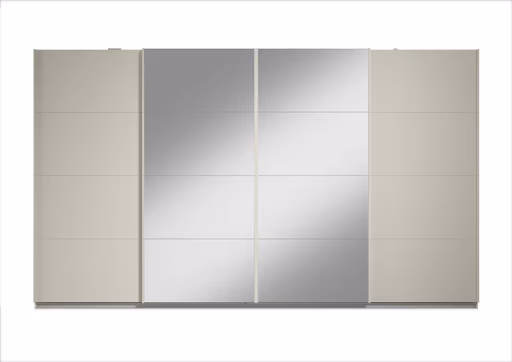 Schwebetürenschrank RIKK- B ca. 361 cm, Champagner, Spiegel