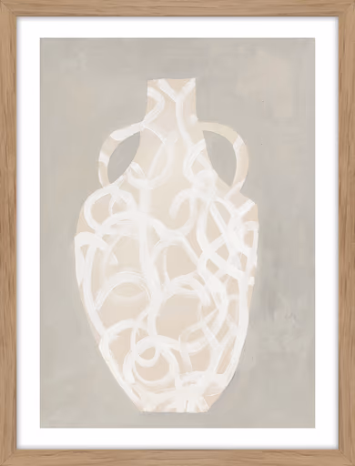 Gerahmter Digitaldruck - BHT ca. 30x40x2 cm, Geige-Grau