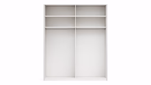 Drehtürenschrank Viana - B ca. 204 cm, Lack, Weiß, Riffholz, Wildeiche