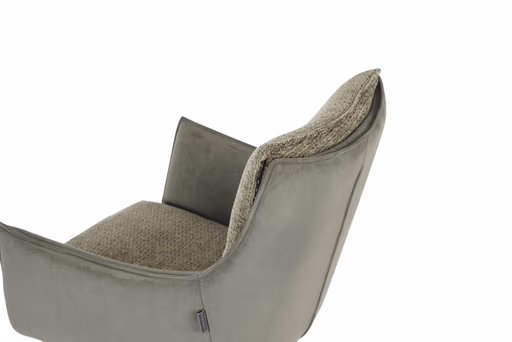 Armlehnstuhl MANDY - drehbar, Stoff, Grün