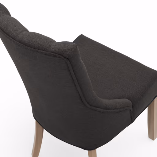 Stuhl Litchfield - Stoff, Schwarzgrau