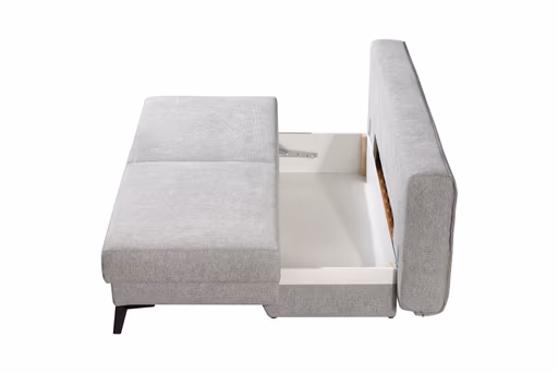 Schlafsofa EM Mons - mit Bettkasten, Stoff Beige