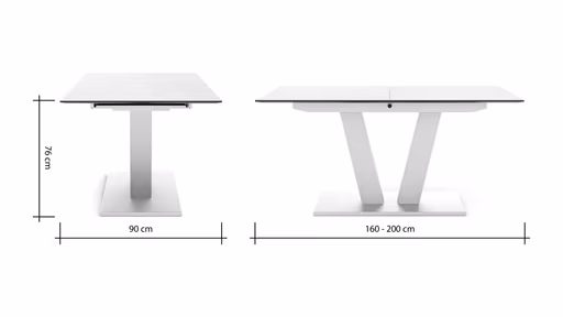 Esstisch Dinner - ausziehbar, LB ca. 160x 90 cm, HPL, Sand