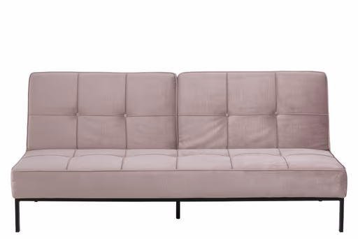 Schlafsofa - Stoff, Rosé