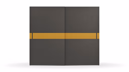Schiebetürenschrank Loretto - B ca. 280 cm, Lack matt, Anthrazit