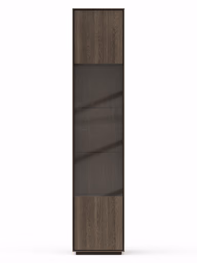 Vitrine Saratoga - rechts, Buche massiv, silbergrau geölt