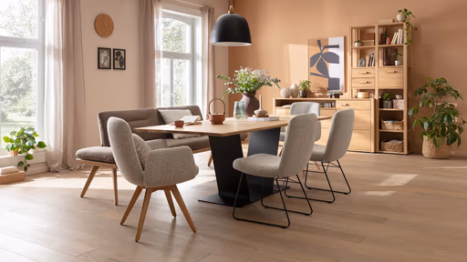 Wohnwand Elara - Eiche massiv, legno geölt