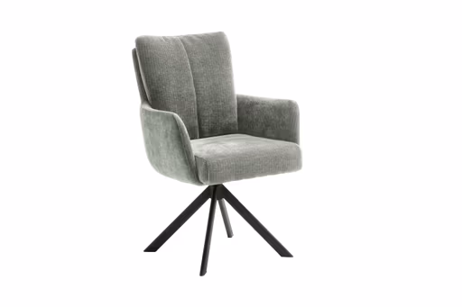 Armlehnstuhl - drehbar, Stoff, Pastellgrün