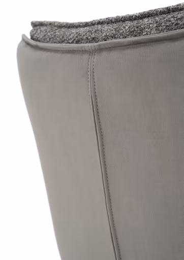 Stuhl MANDY - drehbar, Stoff, Graubeige