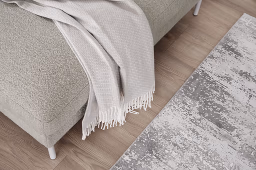 Ecksofa Solano - 2,5-Sitzer mit Longchair Rechts, Boucle, Natur