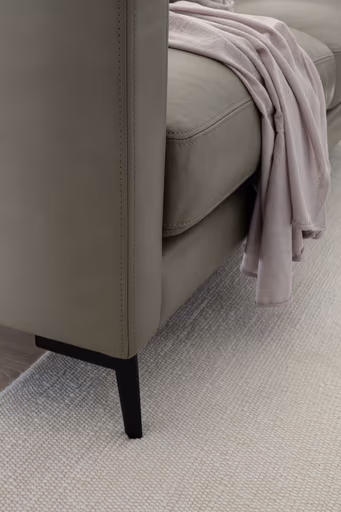 Sofa Cuneo - 2-Sitzer, Leder, Graubraun, Relaxfunktion, motorisch