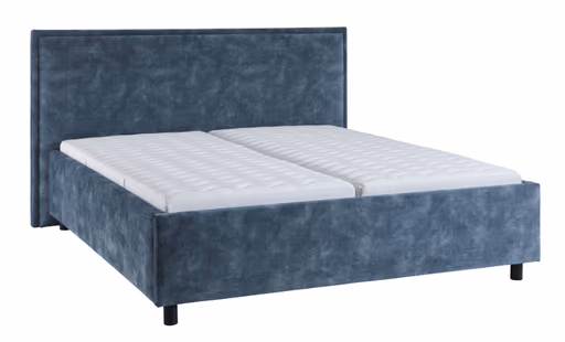 Polsterbett Valencia - Liegefläche ca. 180x200 cm, Stoff, Blau