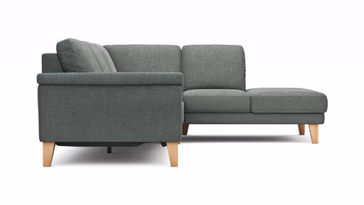 Ecksofa Rockport A - 2,5-Sitzer mit Ecke rechts inkl. Relaxfunktion (motorisch), Stoff, Grau