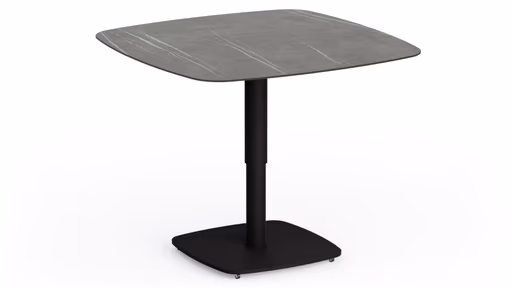 Couchtisch Camas - LBH ca. 75x75x42 cm, Keramik, Dunkelgrau