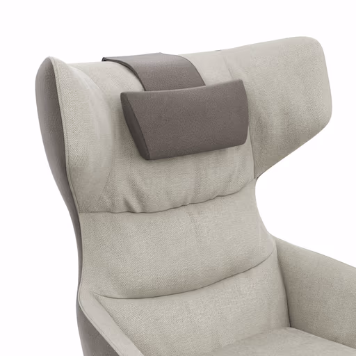 Drehsessel Houston Relax - Größe M, inkl. Relaxfunktion (motorisch), Aufstehhilfe und Kopfstütze, Stoff, außen Taupe/innen Natur