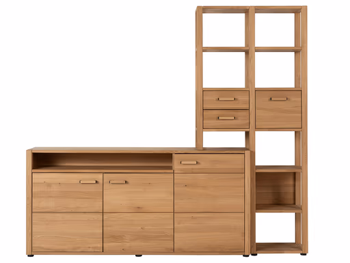 Wohnwand Elara - Eiche massiv, legno geölt