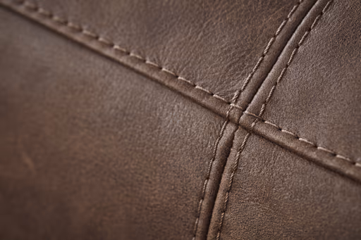 Ecksofa Denver - Longchair links mit 2,5-Sitzer, Leder, Braun