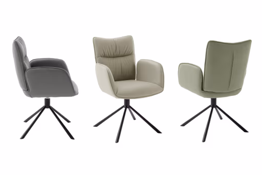 Armlehnstuhl - drehbar, Microfaser, Anthrazit