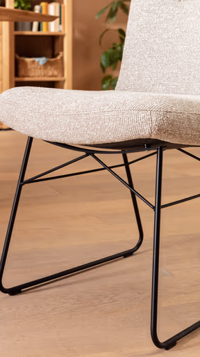 Stuhl Kamari - Stoff, Graubeige