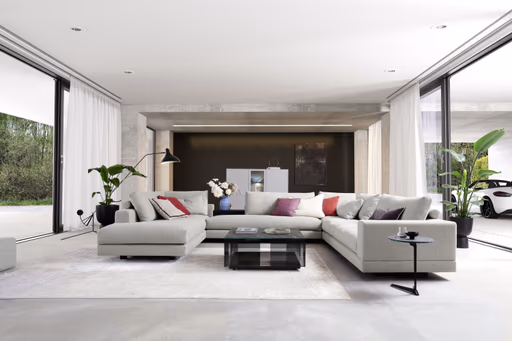 Couchtisch Sansa - LBH ca. 90x90x38 cm, Keramik, Schwarz