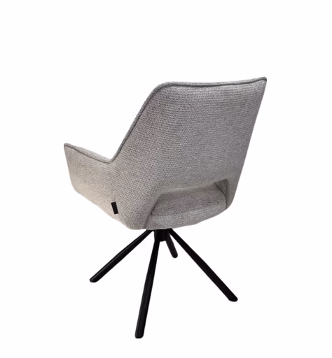 Armlehnstuhl MARESA - drehbar, Stoff, Silberfarben