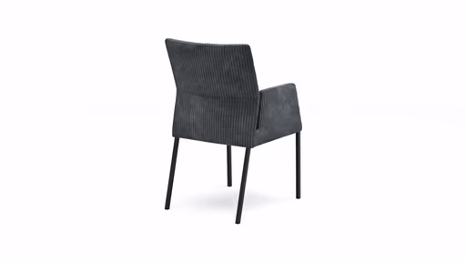 Armlehnstuhl Carry - Stoff, Dunkelgrau