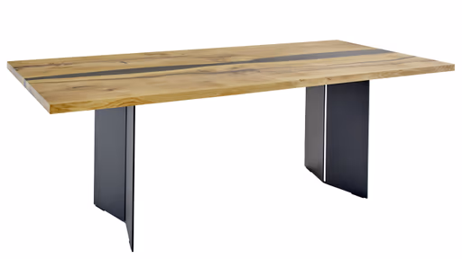 Esstisch Nera - LB ca. 220x110 cm, Asteiche massiv, Epoxy