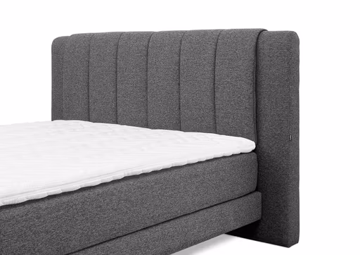 Boxspringbett - Liegefläche ca. 180x200 cm, Stoff, Anthrazit