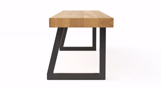 Holzbank Clifton - Breite ca. 180cm, Wildeiche massiv, natur