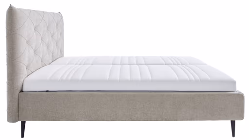 Polsterbett Delia - Liegefläche ca. 180x200 cm, Stoff, Beige