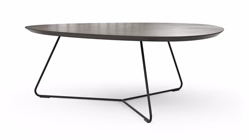 Couchtisch Fano - LBH ca. 87x78x33 cm, HPL Laminat, Graubraun